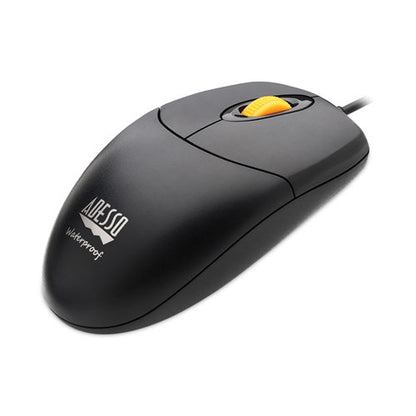 Imouse W3 Waterproof Antimicrobial Mouse With Magnetic Scroll Wheel, Usb 2.0, Left/right Hand Use, Black