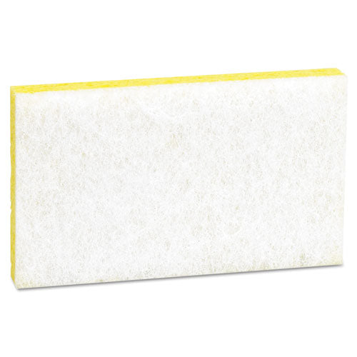 Light-duty Scrubbing Sponge, #63, 3.6 X 6.1, 0.7" Thick, Yellow/white, 20/carton