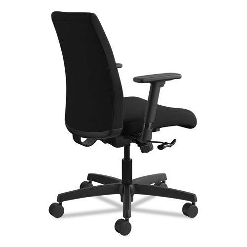 Ignition Series Fabric Low-back Task Chair, Supports Up To 300 Lb, 17" To 21.5" Seat Height, Black