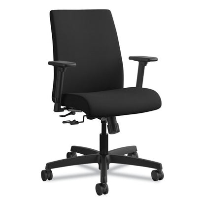 Ignition Series Fabric Low-back Task Chair, Supports Up To 300 Lb, 17" To 21.5" Seat Height, Black