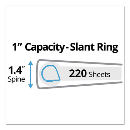 Durable Non-view Binder With Durahinge And Slant Rings, 3 Rings, 1" Capacity, 11 X 8.5, Green