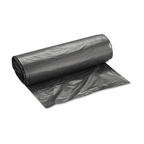 High-density Interleaved Commercial Can Liners, 33 Gal, 16 Microns, 33" X 40", Black, 25 Bags/roll, 10 Rolls/carton