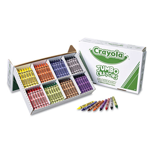 Jumbo Classpack Crayons, 25 Each Of 8 Colors, 200/set