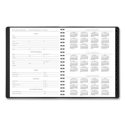 Contemporary Weekly/monthly Planner, Vertical-column Format, 11 X 8.25, Graphite Cover, 12-month (jan To Dec): 2024