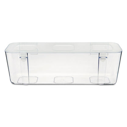 Stackable Caddy Organizer, Large, Plastic, 13.24 X 4 X 4.38, White