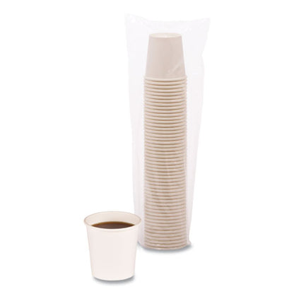 Paper Hot Cups, 4 Oz, White, 50 Cups/sleeve, 20 Sleeves/carton