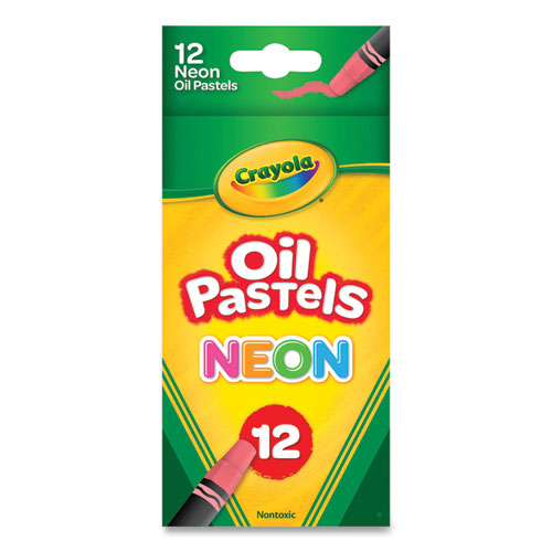 Neon Oil Pastels, 12 Assorted Colors, 12/pack