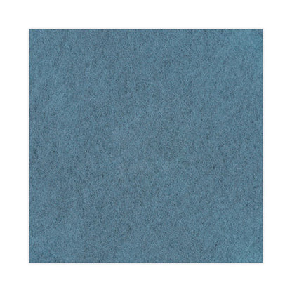 Burnishing Floor Pads, 20" Diameter, Aqua, 5/carton