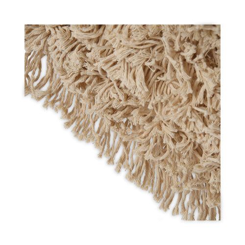 Industrial Dust Mop Head, Hygrade Cotton, 24w X 5d, White
