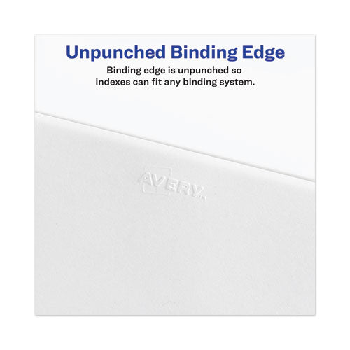 Avery-style Preprinted Legal Bottom Tab Dividers, 26-tab, Exhibit S, 11 X 8.5, White, 25/pack