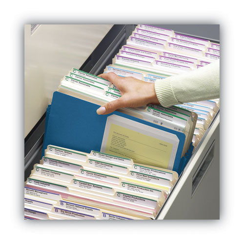 Colored File Pockets, 3.5" Expansion, Letter Size, Blue