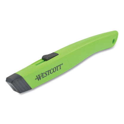 Safety Ceramic Blade Box Cutter, 0.5" Blade, 5.5" Plastic Handle, Green