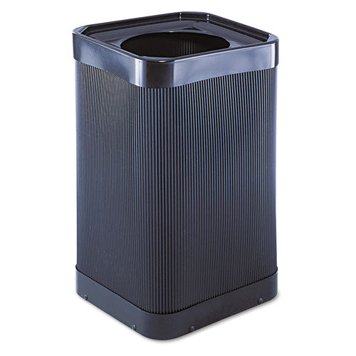 At-your-disposal Top-open Receptacle, 38 Gal, Polyethylene, Black