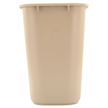 Deskside Plastic Wastebasket, 7 Gal, Plastic, Beige