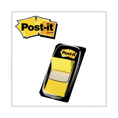 Marking Page Flags In Dispensers, Yellow, 50 Flags/dispenser, 12 Dispensers/box