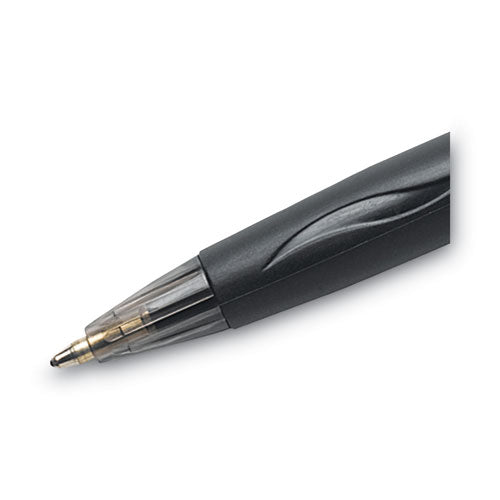 Glide Ballpoint Pen, Retractable, Medium 1 Mm, Black Ink, Smoke/black Barrel, Dozen
