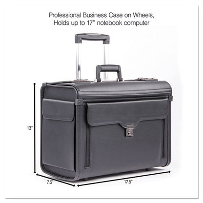 Catalog Case On Wheels, Fits Devices Up To 17.3", Koskin, 19 X 9 X 15.5, Black
