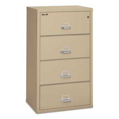 Insulated Lateral File, 4 Legal/letter-size File Drawers, Parchment, 31.13" X 22.13" X 52.75", 260 Lb Overall Capacity