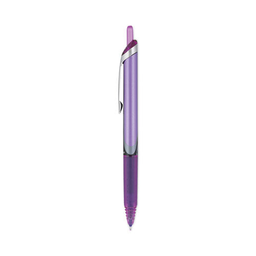 Precise V7rt Roller Ball Pen, Retractable, Fine 0.7 Mm, Purple Ink, Purple Barrel