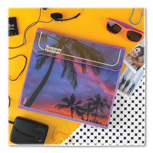 Trapper Keeper 3-ring Pocket Binder, 1" Capacity, 11.25 X 12.19, Palm Trees