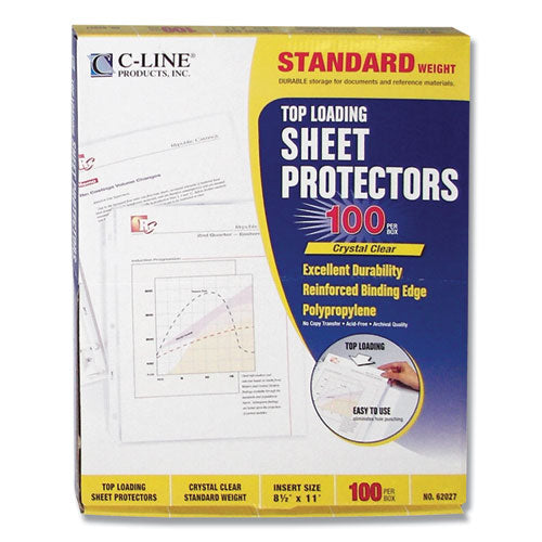 Standard Weight Polypropylene Sheet Protectors, Clear, 2", 11 X 8.5, 100/box