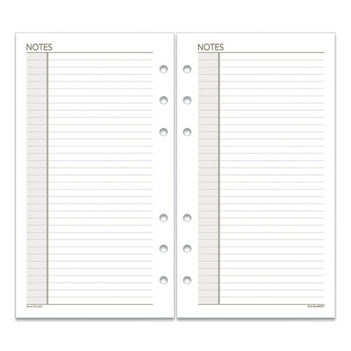 Lined Notes Pages For Planners/organizers, 6.75 X 3.75, White Sheets ...