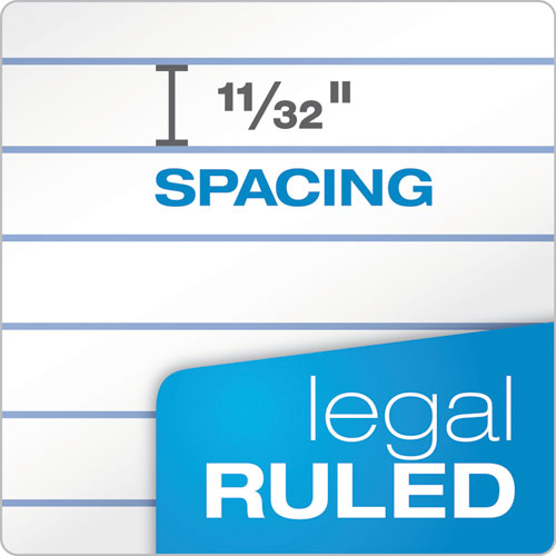 Docket Ruled Wirebound Pad With Cover, Wide/legal Rule, Blue Cover, 70 White 8.5 X 11.75 Sheets