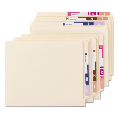 Alphaz Color-coded Labels Starter Set, A-z, 1 X 1.63, Assorted, 10/sheet, 220 Sheets/box