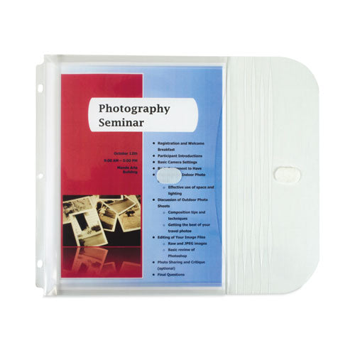Poly Binder Pockets, 9.25 X 11.5, Clear, 5/pack