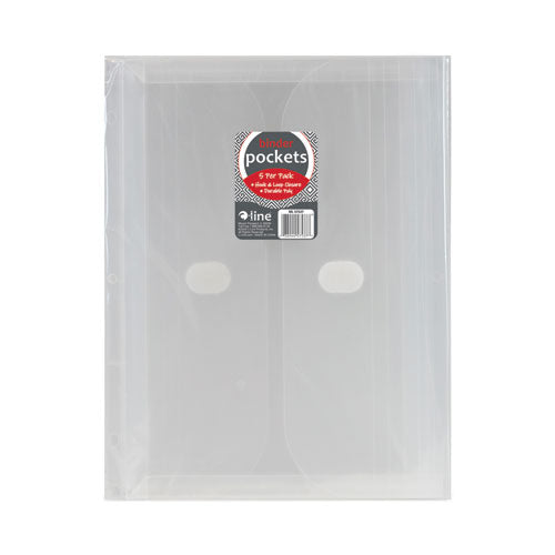 Poly Binder Pockets, 9.25 X 11.5, Clear, 5/pack
