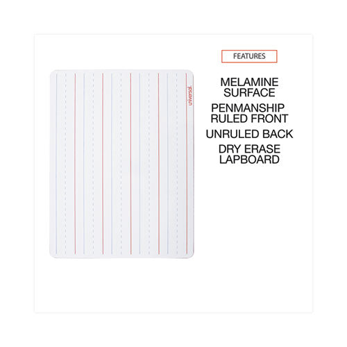 Lap/learning Dry-erase Board, Penmanship Ruled, 11.75 X 8.75, White Surface, 6/pack