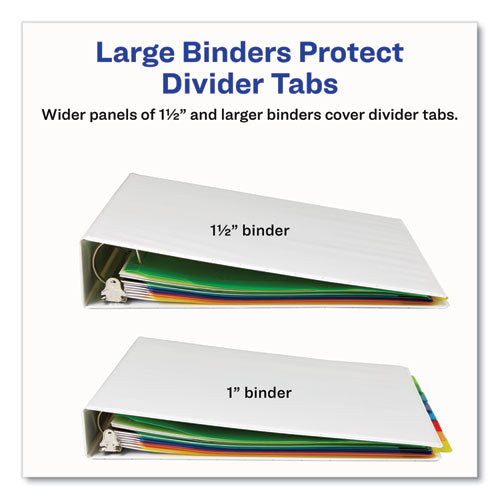 Insertable Big Tab Plastic 1-pocket Dividers, 8-tab, 11.13 X 9.25, Assorted, 1 Set