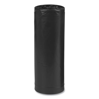 Linear Low Density Recycled Can Liners, 60 Gal, 1.25 Mil, 38" X 58", Black, 10 Bags/roll, 10 Rolls/carton