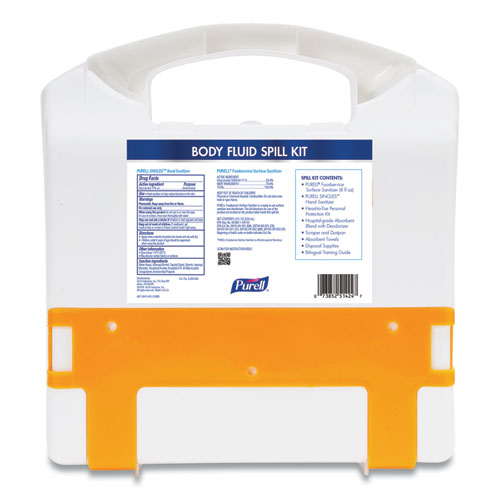 Body Fluid Spill Kit, 4.5" X 11.88" X 11.5", One Clamshell Case With 2 Single Use Refills/carton