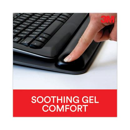 Antimicrobial Gel Keyboard Wrist Rest Platform, 19.6 X 10.6, Black/gray/silver