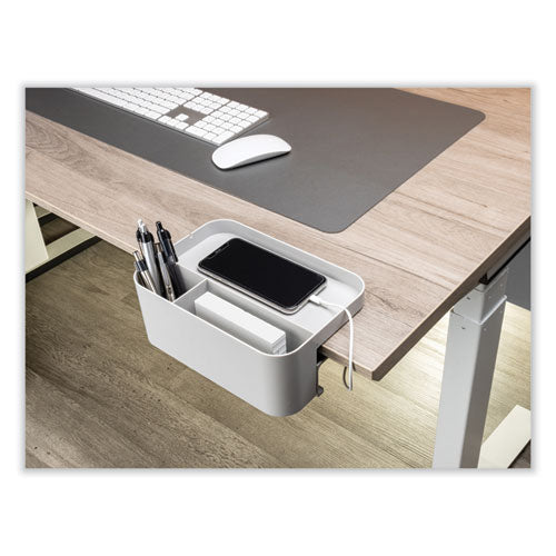 Standing Desk Large Desk Organizer, Two Sections, 9 X 6.17 X 3.5, Gray