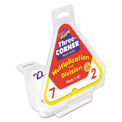 Three-corner Flash Cards, Multiplication/division, 5.5 X 5.5, 48/set