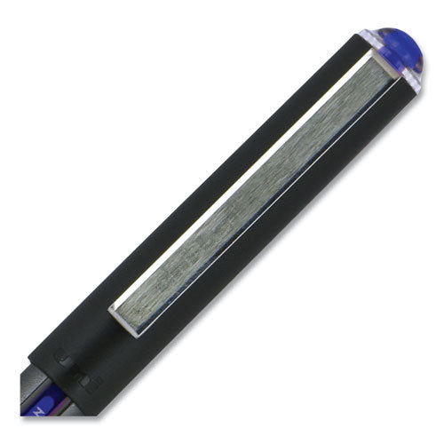 Vision Roller Ball Pen, Stick, Extra-fine 0.5 Mm, Blue Ink, Gray/blue/clear Barrel, Dozen