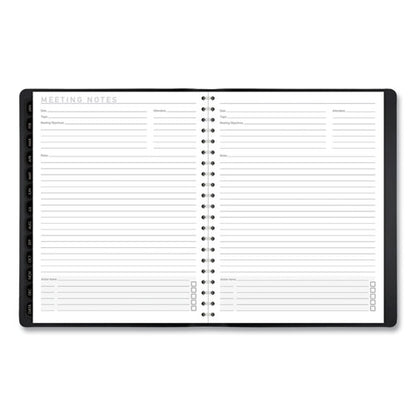 Contemporary Weekly/monthly Planner, Vertical-column Format, 11 X 8.25, Black Cover, 12-month (jan To Dec): 2024