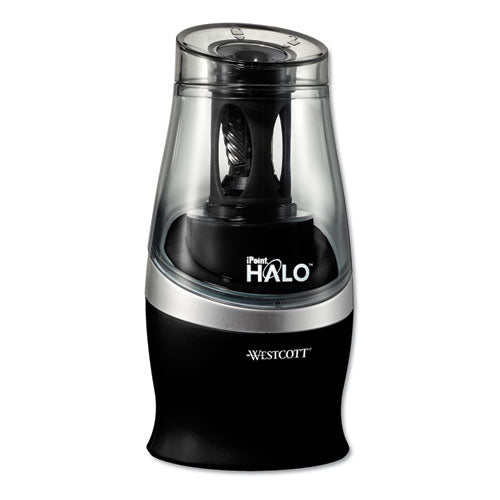 Halo Colored Pencil Non-stick Electric Sharpener, Ac-powered, 3.5 X 6.75, Black/silver