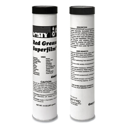 Nlgi #2 Red Grease, 14 Oz Tube, 48/carton