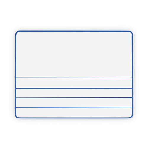 Dry Erase Student Boards, 12 X 9, Blue/white Surface, 10/set