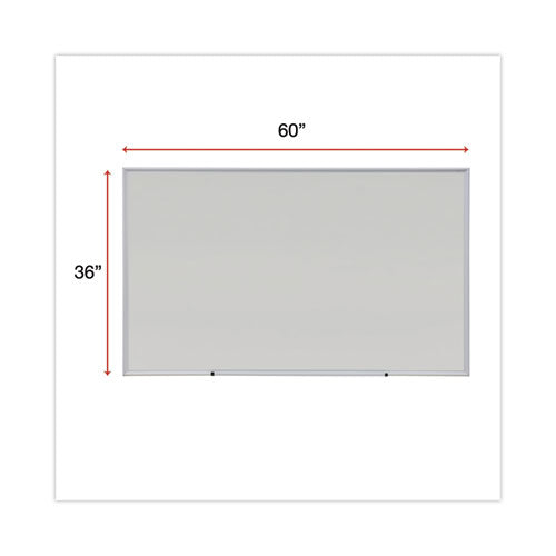 Deluxe Melamine Dry Erase Board, 60 X 36, Melamine White Surface, Silver Anodized Aluminum Frame