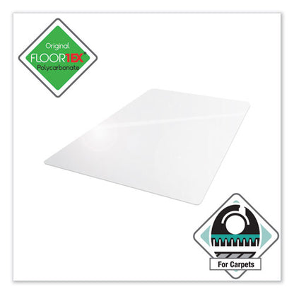 Cleartex Ultimat Polycarbonate Chair Mat For Low/medium Pile Carpet, 48 X 79, Clear