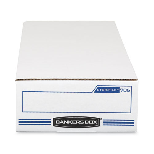 Stor/file Check Boxes, 9.25" X 25" X 4.13", White/blue, 12/carton