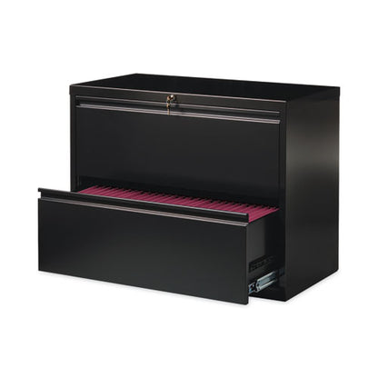 Lateral File Cabinet, 2 Letter/legal/a4-size File Drawers, Black, 36 X 18.62 X 28