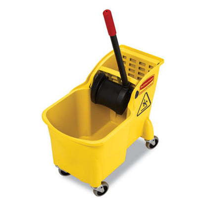 Tandem 31-quart Bucket/wringer Combo, Reverse, Yellow