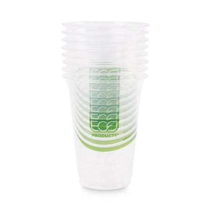 Greenstripe Renewable And Compostable Cold Cups, 16 Oz, Clear, 50/pack, 20 Packs/carton