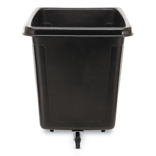 Cube Truck, 105 Gal, 500 Lb Capacity, Plastic, Black