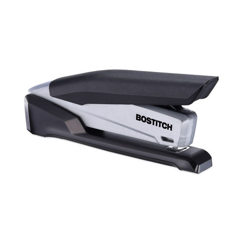 Inpower Spring-powered Desktop Stapler With Antimicrobial Protection, 20-sheet Capacity, Black/gray
